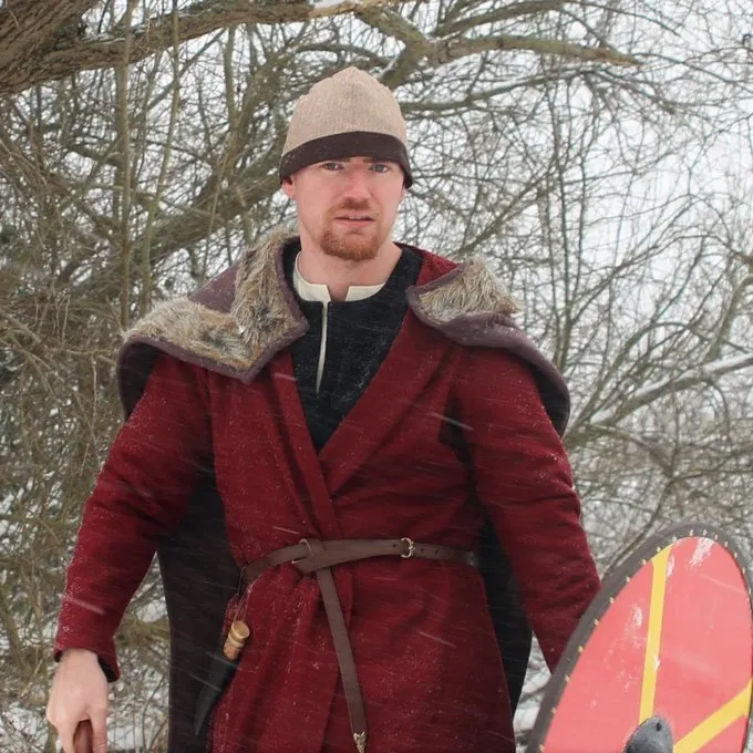 Bonnet Birka Motif à Chevrons, Marron – Image 4