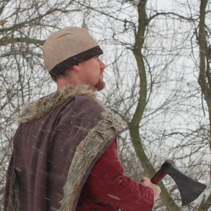 Bonnet Birka Motif à Chevrons, Marron – Image 5