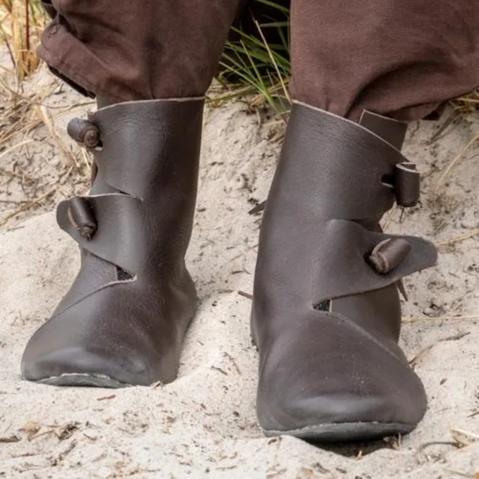 Epic Armoury Chaussures Viking Jorvik Avec Semelle En Caoutchouc, Marron – Image 2