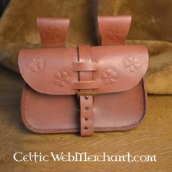 Leonardo Carbone Cuir Marron Roue Sac Soleil