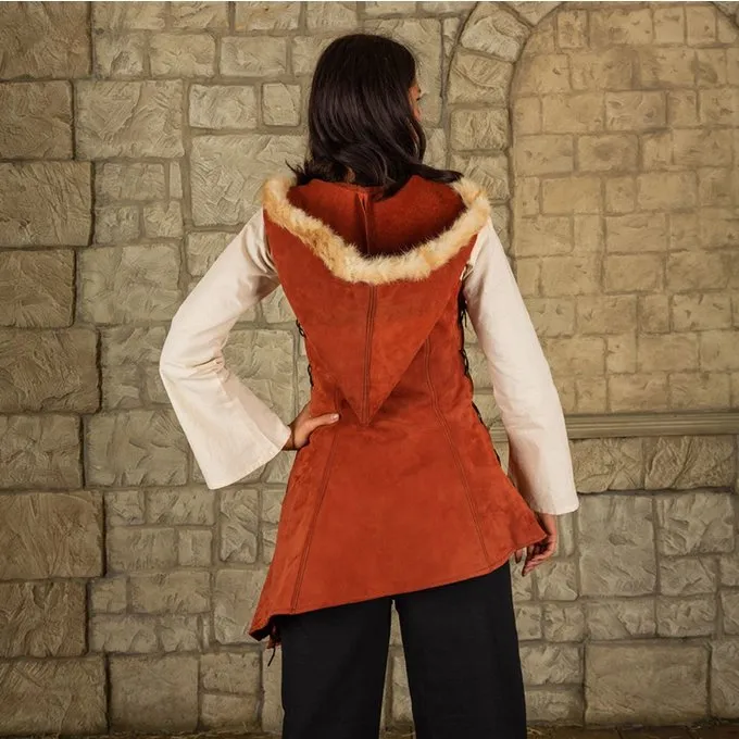 Mytholon Robe En Cuir Freya, Brun Rouge â Image 4