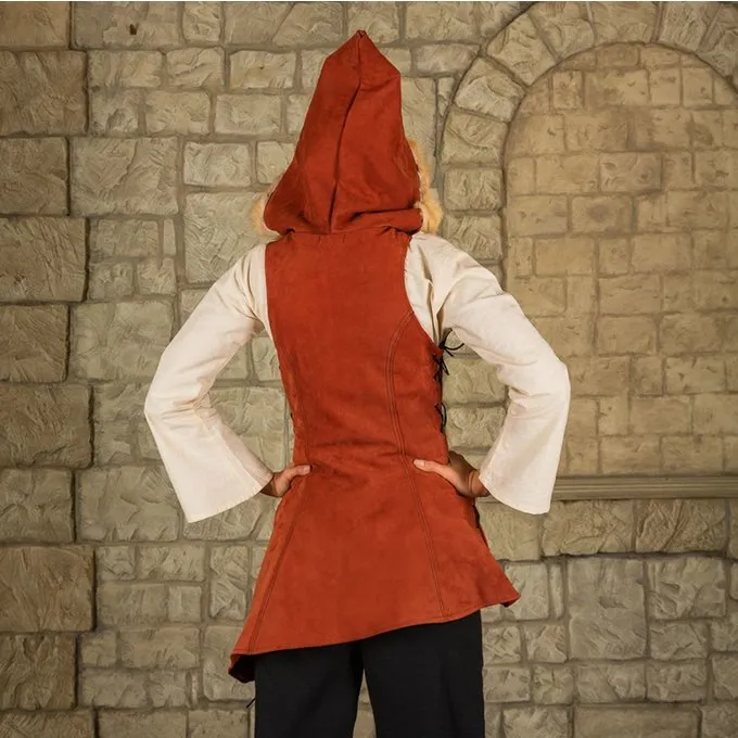 Mytholon Robe En Cuir Freya, Brun Rouge â Image 5