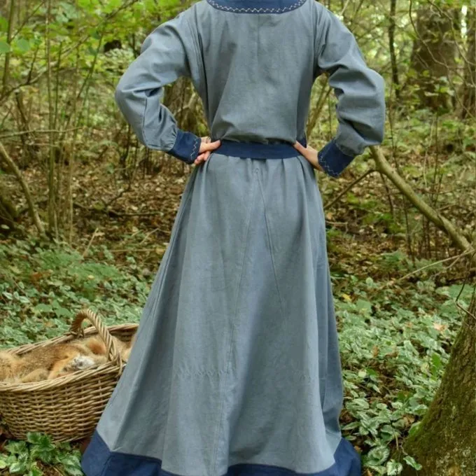 Robe Viking Helga, Bleu Gris-bleu â Image 2