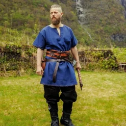 Leonardo Carbone Tunique Viking Courte Theobald, Bleu