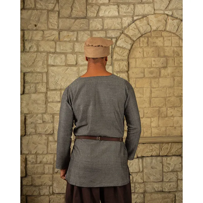 Mytholon Tunique Viking Tronde, Motif à Chevrons, Gris – Image 2