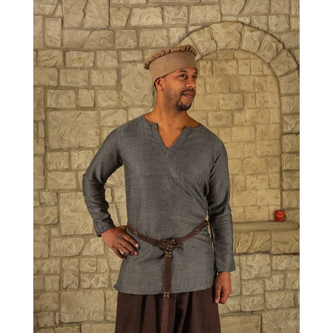 Mytholon Tunique Viking Tronde, Motif à Chevrons, Gris